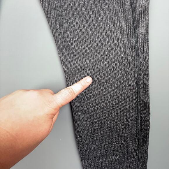 Lululemon Size 12 Gray Herringbone Leggings Pockets Stretch Workout - Picture 9 of 11